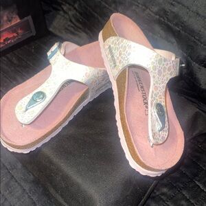 Birkenstock girls pink crocco Gizeh sandals new euro 30 / 12 m